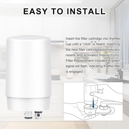 Faucet Water Filter Replacement for Brita Faucet Filter，Brita FR-200, FF-100 Replacement Filter-3 piece,White