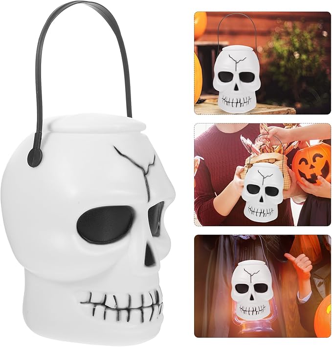 Pumpkin Trick or Treat Bag Halloween Pumpkin Bucket 17CM Large Plastic Portable Trick or Treat Pumpkin Candy Buckets for Halloween Party Decoration B Mini Halloween Buckets