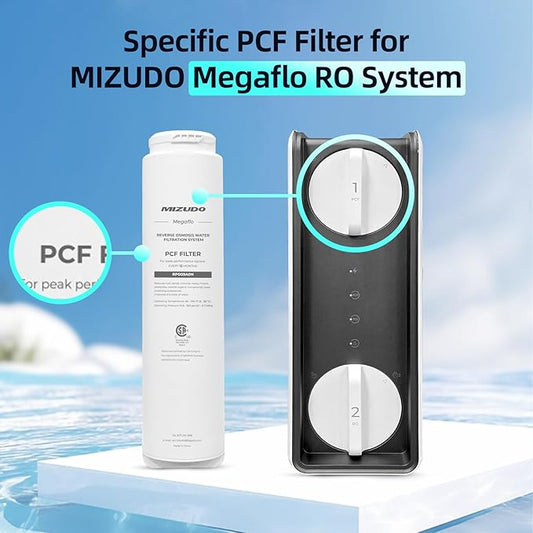 PCF Filter, Replacement for MIZUDO Megaflo 800GPD and Megaflo 1000GPD Reverse Osmosis System, 12-month Lifetime, 5-in-1 Structure Composed