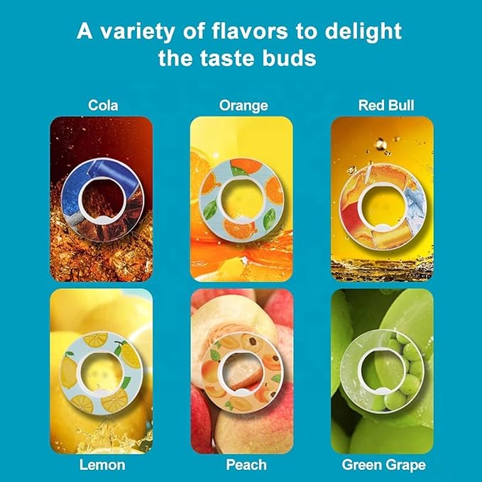 Water Bottle with Flavor Pods 21.9 Oz/650ml Fruit Fragrance Water Bottle Recyclable Sports Air Water Cup Scented Pods for Outdoor (Blue 650ML)