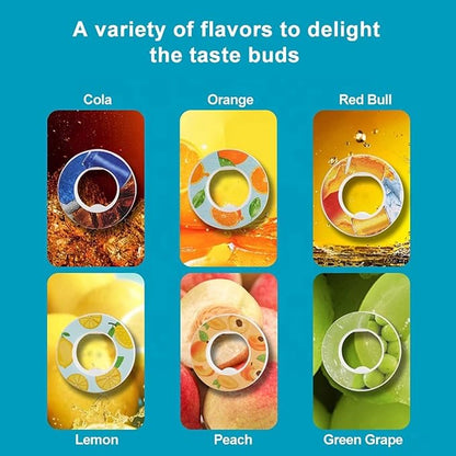 Water Bottle with Flavor Pods 21.9 Oz/650ml Fruit Fragrance Water Bottle Recyclable Sports Air Water Cup Scented Pods for Outdoor (Blue 650ML)