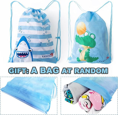 NovForth Dinosaur Bath Towel for Toddler Boys, Pool Hooded Towel for Kids, Hooded Bath Beach Towel Poncho for Bath/Pool/Beach Swim Cover