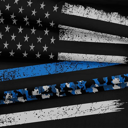 Bedbay American Flag Comforter Set King Teen Boys Military Bedding 4Pcs Camouflage Bedding Kingsize Flag Camo Comforter Set Soft Lightweight Army Comforter Duvet Insert for All Season(Blue,King)