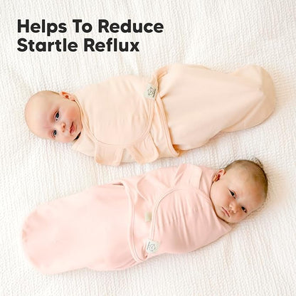 Baby Swaddle Sleep Sacks with Zipper - 3-Pack Newborn Swaddle Sack, Baby Swaddles Sleep Sack 0-3 Months, Wearable Blanket Baby, Baby Swaddle Blanket Wrap, Swaddle Sack, Easy Change Swaddle (Angelic)