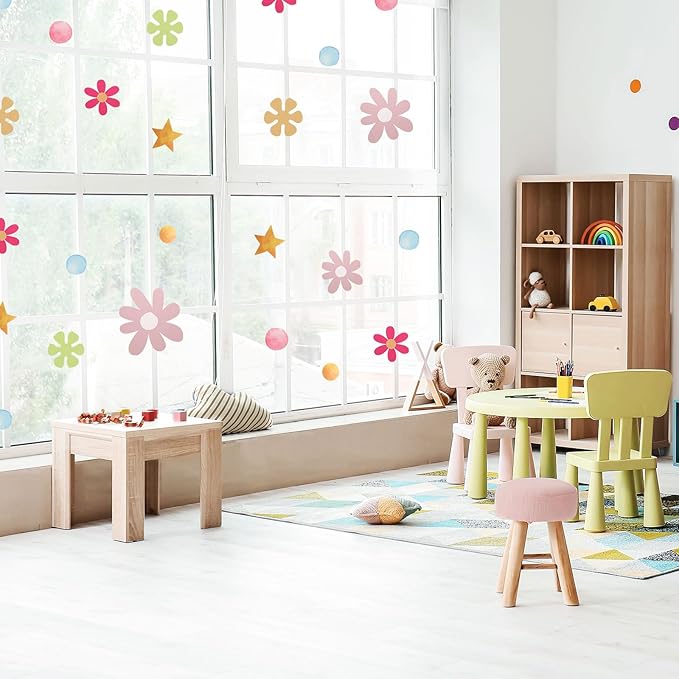 uxcell 32 Pcs (2 Sheet) Round Polka Dots Wall Sticker, PVC Peel and Stick Circle Wall Decal Sticker for Bedroom Classroom, Colorful