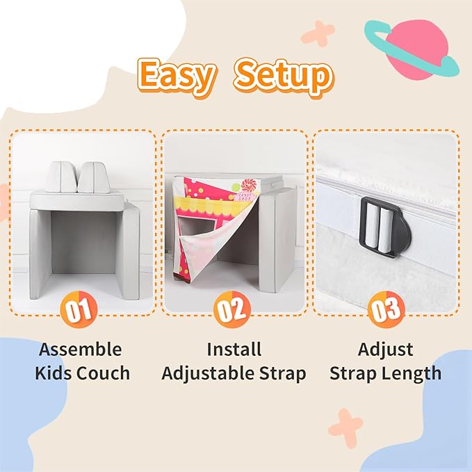 Play Panels for Kids Foam Play Couch, Cafee Shop