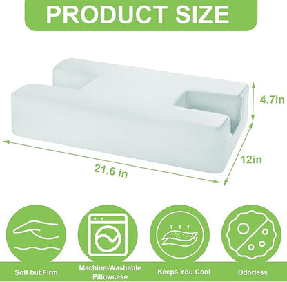 HOMBYS Beauty Pillow for Side Sleepers, Side Sleeper Pillows for Adults,Silky Smooth Satin Bed Pillow,White