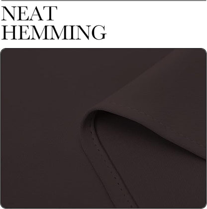 NICETOWN Room Darkening Draperies Curtains, Energy Smart Thermal Insulated Solid Grommet Curtains/Drapes Window Panels (2 Panels, 34-inch x 54-inch, Toffee Brown)