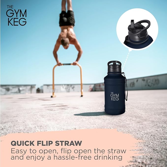 THE GYM KEG Stainless steel water Bottel_ Keg Stainless Steel Bottle - Leak-Proof, Insulated Beverage Container for Hot & Cold Drinks - Durable, Versatile & Kid-Safe - New