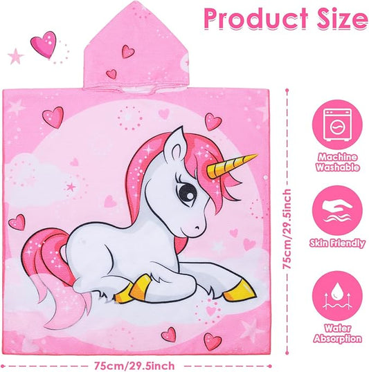 Kids Beach Towels Baby Towels with Hood Toddler Pool Towel Large Bath Towels for Boys and Girls for Travel Shower Swimming