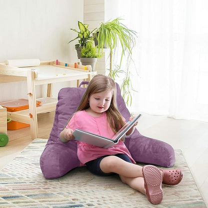 Nestl Reading Pillow for Kids, Small Bed Pillow, Back Pillow for Sitting in Bed, Memory Foam Chair Pillow, Reading & Bed Rest Pillows, Lavender Dream Back Pillow for Bed, Arm Pillow with Pockets