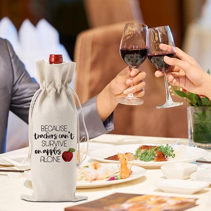 Teacher Wine Bag Teacher Gifts Teacher Appreciation Gifts Thank You Gifts for Teacher Back to School Teacher Gifts Teacher Christmas Gifts End of Year Teacher Gifts