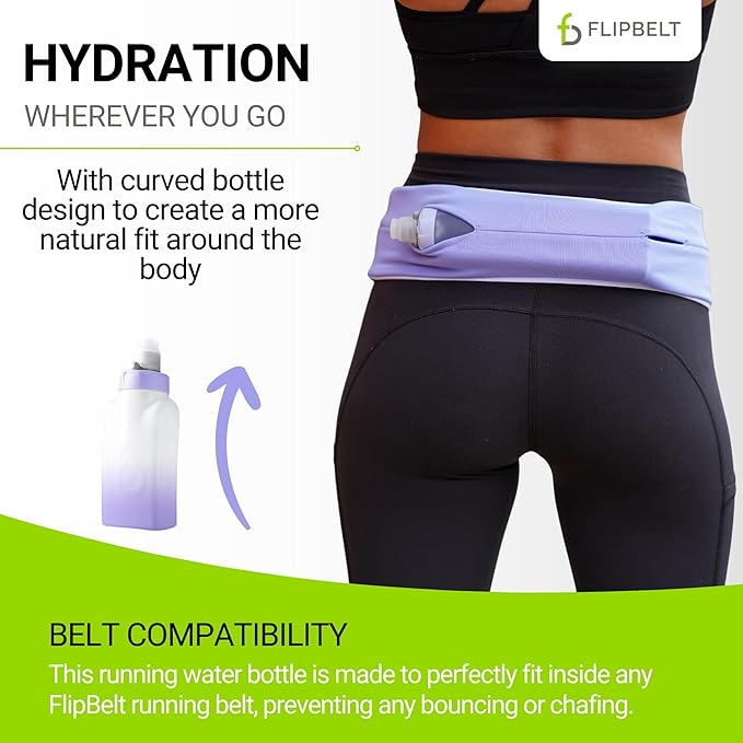 FlipBelt Portable Lightweight Running Water Bottle