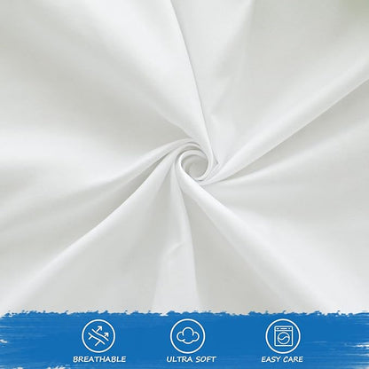 Nap Mat Sheet 24" x 48" x 4" Fitted Elastic Corners Preschool Day Care Rest Nap Mat Cover, Soft & Breathable Baby Sheets for Regalo My Cot Portable Toddler Bed and Joovy Travel Cot, White