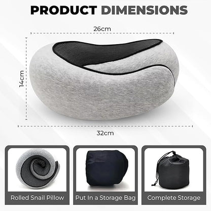 Airplane Travel Neck Pillow, Memory Foam Airplane Travel Pillow, 360 Degree Comfort and Breathability, Washable Modal Cover.Travel neck pillow for Airplane, Neck Pillow Airplane (Light Gray)