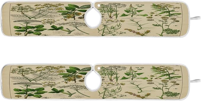 Kitchen Faucet Absorbent Mat, Antique Botanical Water Splash Guard for Sink, Faucet Drip Catcher Thicken Sponge Microfiber Faucet Water Catcher Mat Sink Absorbent Mat for Kitchen 14x5in 2 Pack