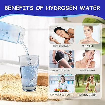 Rechargeable Hydro Health Hydrogen Water Bottle Portable Glass Hydrohealth Hydrogen Water Bottle Generator 420ml