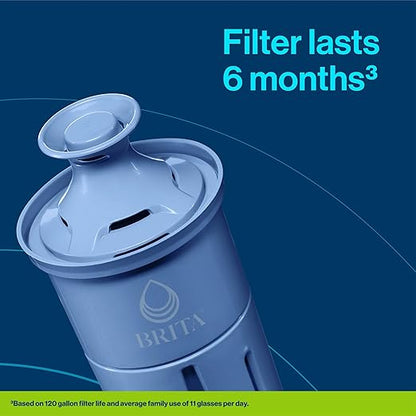 Brita Everyday Elite Water Filter Pitcher with SmartLight Filter Change Indicator, BPA-Free, Reduces 99% of Lead, Lasts Six Months, Includes 1 Filter, Large - 10-Cup, White