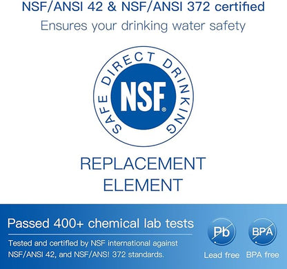 Alkaline Water Filters Replacement for Brita® Pitchers & Dispensers, Classic 35557, OB03 Mavea® 107007, & More, NSF Certified, 1 Year Filter Supply, Fits Brita Classic, Mavea Classic