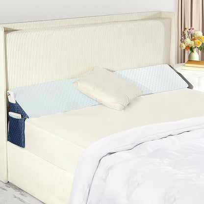 Twin Bed Wedge Pillow for Headboard 39"x 10"x 6" Large/Mattress Gap Filler Close The Gap (0-6")/Foam Triangle Bloster Wedge Pillow headboard for Headboard Gap Between Mattress and Headboard
