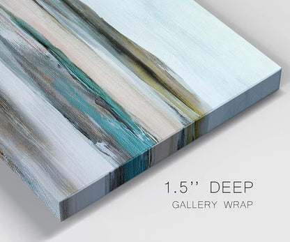 Renditions Gallery Canvas Nature Wall Art Modern Paintings & Prints Decorations Blurred Sandy Beach Abstract Vibrant Coastal Wall Hanging Artwork for Bedroom Office Kitchen - 18"x27" LT33