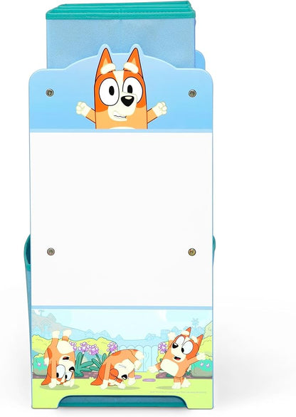 Delta Children - Bluey Design & Store 6 Bin Toy Storage Organizer - Greenguard Gold Certified, Blue