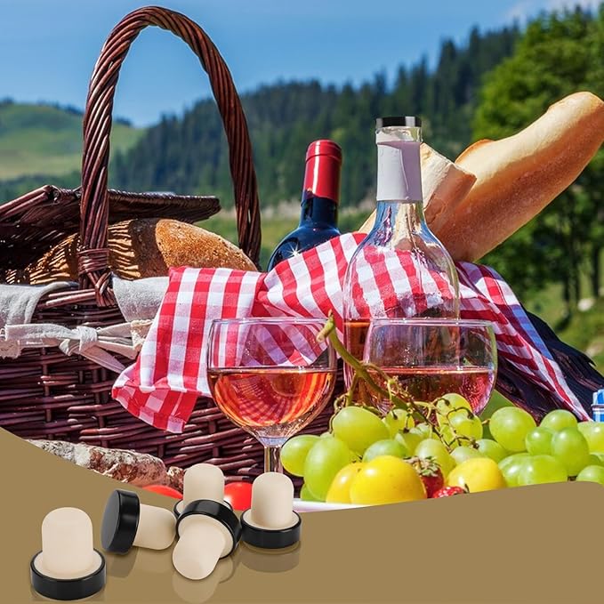 Wine Bottle Corks T Shaped Cork Plugs for Wine Cork Wine Stopper Reusable Wine Corks Sealing Plug Bottle for Wine Beer Bottles DIY Craft (24pcs T-shaped)