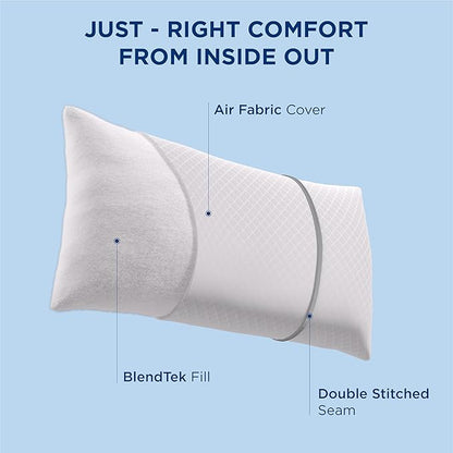Bedsure Hotel Pillows - Luxury Bed Pillows for Sleeping with Decoration Strip Breathable Cover Soft & Supportive Pillows for Side, Back or Stomach Sleepers (4, Light Khaki, Standard)