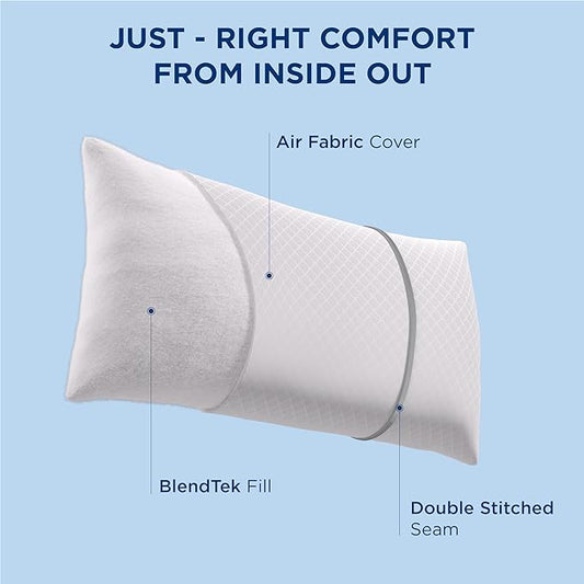 Bedsure Hotel Pillows - Luxury Bed Pillows for Sleeping with Decoration Strip Breathable Cover Soft & Supportive Pillows for Side, Back or Stomach Sleepers (2, Light Khaki, King)