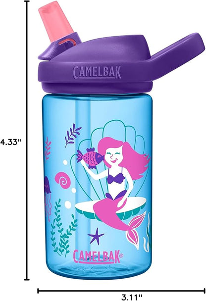 CamelBak Eddy+ 14oz Kids Water Bottle with Tritan Renew – Straw Top, Leak-Proof When Closed