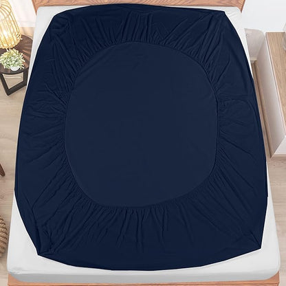 Utopia Bedding Waterproof Mattress Protector Twin XL Size, Premium Terry Mattress Cover 200 GSM, Breathable, Fitted Style with Stretchable Pockets (Navy)