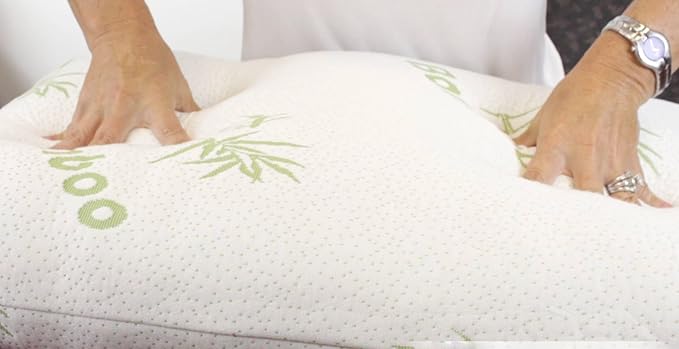 King Pillow Memory Foam - Stay Cool Removable Cover with Zipper - Hotel Quality Pillow Relieves Snoring,migraines, Insomnia, Neck Pain and Tmj, Also Help with Asthema (King)