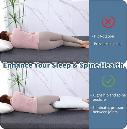 HOMBYS Between Leg Knee Pillow for Side Sleepers,Under Knee Pillow for Sleeping on Back,Down Alternative Between Leg Pillow for Sleeping,Spine Alignment,Lower Back Pain Relief,Pregnancy Support