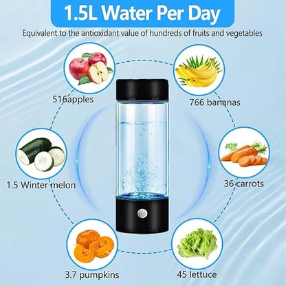 Hydrogen Water Bottle, Hydrogen Water Generator with PEM SPE Technology,Hydrogen Water for Home, Office, Daily Drinking