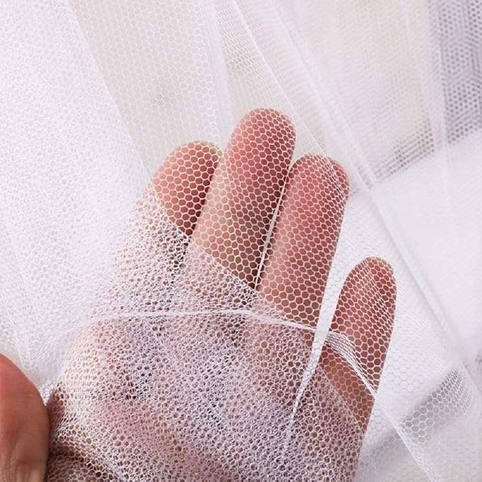 Tebery Ultra Large Bed Net with Carry Bag 2 Openings Screen Netting Bed Canopy Circular Curtain for Single to King Size Beds Easy to Install Hanging Kit