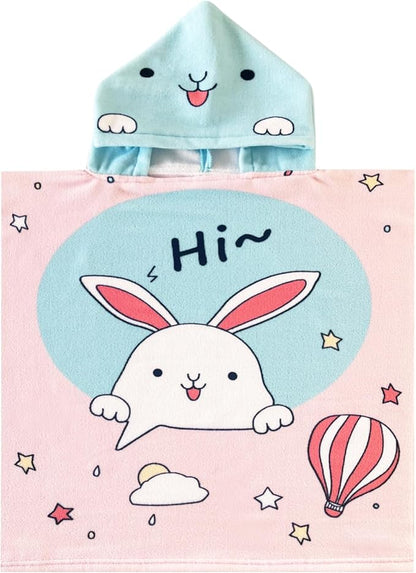 NovForth Kids Beach Towel for Boys Girls, Hooded Bath Towel Wrap, Toddler Pool Towel with Hood