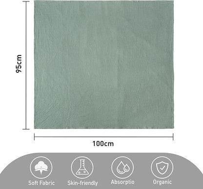 GLLQUEN BABY Muslin Swaddle Blankets, 2-Pack Neutral Receiving Blanket Swaddling for Newborn Boys and Girls, Breathable Swaddle Wrap for Infant, Baby Essentials, Registry & Gift
