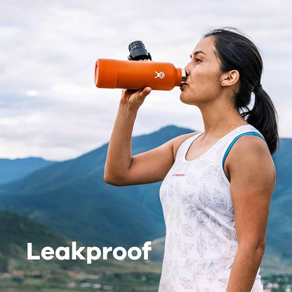 Hydro Flask Stainless Steel Standard Mouth Water Bottle with Flex Cap and Double-Wall Vacuum Insulation