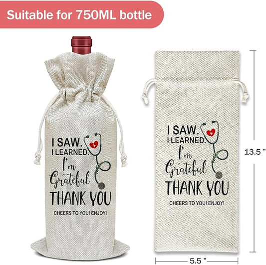 Retirement Wine Bag, Farewell Gifts Retirement Gifts for Women Men Coworkers Colleagues Grandpa Grandma, Party Favor Wine Champagne Gift Bag With Drawstring -16