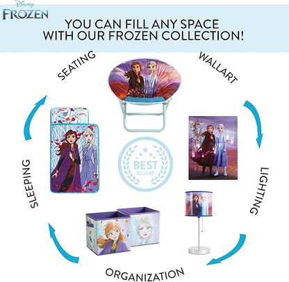 Idea Nuova Frozen 2 Pop Up Hamper Featuring Anna & Elsa, with Durable Carry Handles, 21" H x 13.5" W X 13.5" L