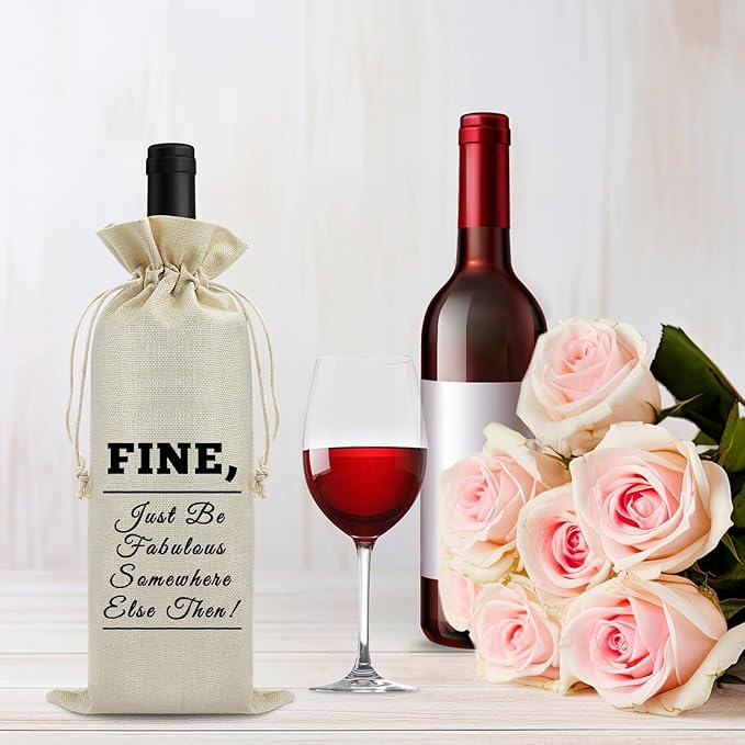 Coworker Leaving Gifts for Women Men Wine Bag Farewell Going Away Goodbye Gifts for Coworker Wine Gift Bags Retirement Appreciation Gifts for Teacher Social Worker Nurse New Job Office Gifts