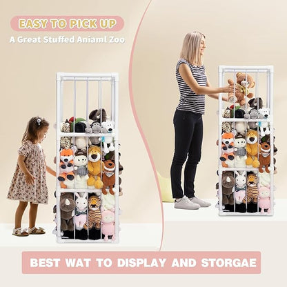 Original Stuffed Animal Zoo, Large Stuffed Animals Storage, Toy Storage Organizer for Plush Toy Holder, Perfect Stuffed Animals Ideas for Toddler Boys Girls, Nursery Play Room