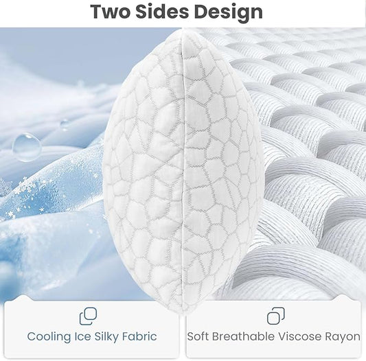 High Cooling Pillow for Hot Sleepers Bed Pillow for Side Sleepers Memory Foam Neck Pillow King Size Pillows with 2 Extra Fill