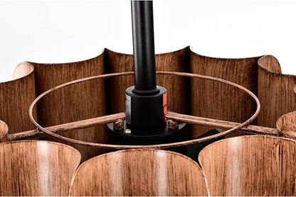 Moritz 21 Inch Imitation Wood Grain Farm House Style Fandelier