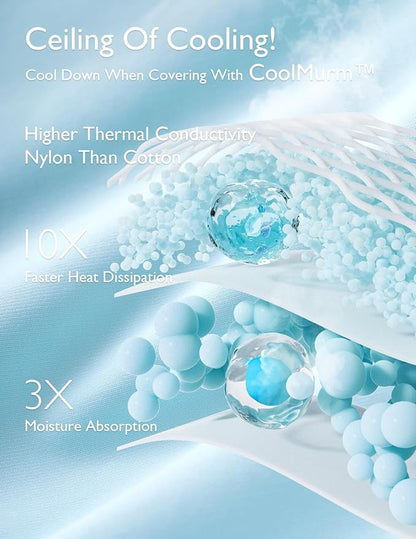 Momcozy Life CoolMurm Cooling Comforter for Hot Sleepers, King/Cali King 106"x90" Hot Flashes Cooling Blanket, All-Season Lightweight Soft Breathable Cooling Quilt Duvet, Cool All Night, Midnight Blue
