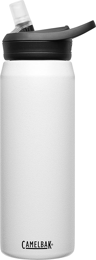 CamelBak eddy+ Water Bottle with Straw 25oz - Insulated Stainless Steel, White