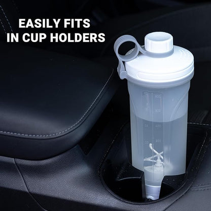 Electric Shaker Bottle, Portable Blender Protein Shaker, USB Rechargeable MixMate Blender For Protein Shakes Pre Workout Greens Coffee Pancake Mix Cocktail Cocktails (Frost White)