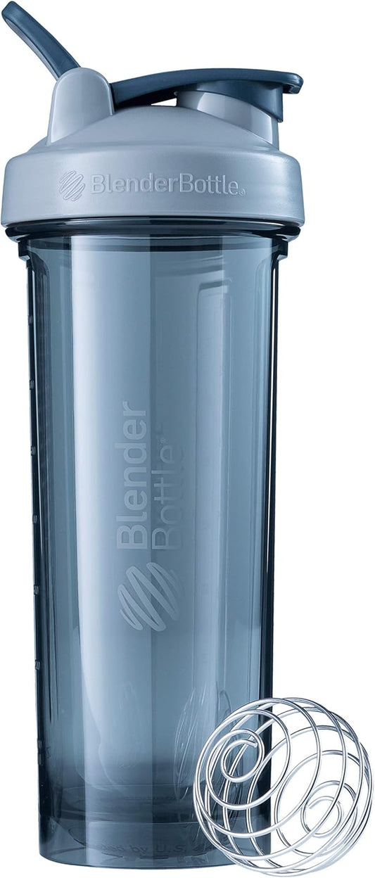 BlenderBottle Shaker Bottle Pro Series Perfect for Protein Shakes and Pre Workout, 32-Ounce, Pebble Grey