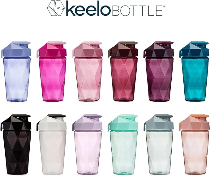 Classic 20oz Blender Shaker Bottle | Protein Shaker Bottle with Diamond Agitator | Shaker Cup with Carrying Handle and Dishwasher Safe | Maroon - 20-Ounces