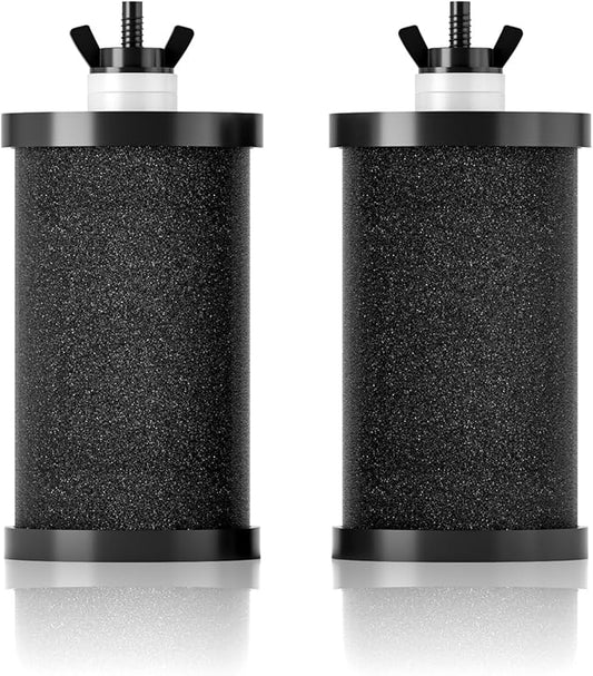 PM-2 Black Purification Elements, Replacement Filters for PM-2/PB-2/BB8-2 Purification Elements and Gravity Water Filter System (2 Pack) (Black)